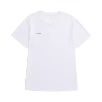 Футболка Li Ning Sports Lifestyle Series, однотонная, с круглым вырезом, удобная, универсальная, дышащая, с коротким рукавом, мужская, белая ATSU873-2 L