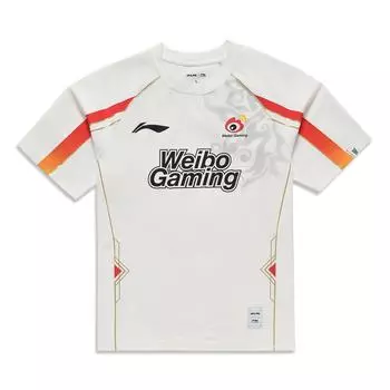 Футболка Li Ning Sports Lifestyle Series с круглым вырезом и коротким рукавом, логотипом бренда, сезон 2024 года, унисекс, футболка WBG Team, цвет белый ATSU645-1 S