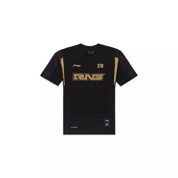 Футболка Li Ning Sports Lifestyle Series с цветным блоком, логотипом бренда, буквенным принтом, круглым вырезом и коротким рукавом, мужские футболки ATST661-1 XL