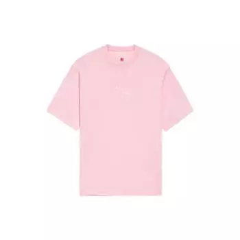 Футболка Li Ning SS22 Cherry Blossom Series из хлопка с круглым вырезом, свободная, с коротким рукавом, женская, розовая AHSS924-1 XXXL