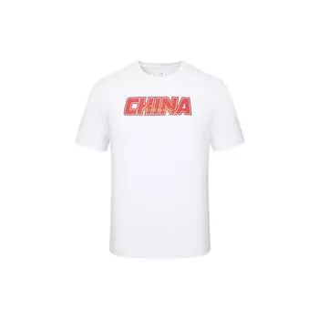 Футболка Li Ning SS23 с круглым вырезом и буквенным принтом, легкая, для бега и фитнеса, с коротким рукавом, унисекс, топы YTST053-1 L