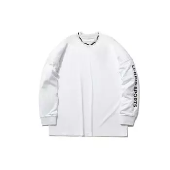 Футболка Li Ning свободного кроя с круглым вырезом и коротким рукавом, мужские топы, белая AHSR263-2 M