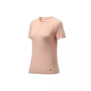 Футболка Li Ning Training Series Casual с круглым вырезом и коротким рукавом, женские топы, светло-оранжевый, розовый ATSR366-5 L