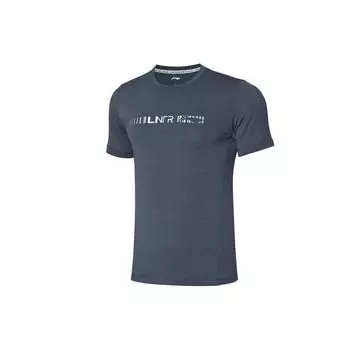 Футболка Li Ning Training Series Quick-Dry с круглым вырезом, повседневная, с коротким рукавом, мужская, серая ATSQ059-7 S