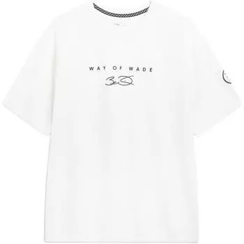 Футболка Li Ning Wade Series, дышащая, повседневная, удобная, для тренировок, с круглым вырезом, свободного кроя, спортивная, с коротким рукавом, для мужчин, стандартная, белая, AHST049-2 S