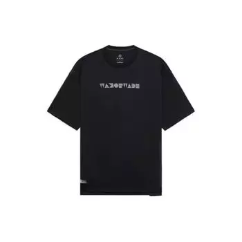 Футболка Li Ning Wade Series с круглым вырезом, однотонная, повседневная, с коротким рукавом, мужская, черная, AHSS429-1 L