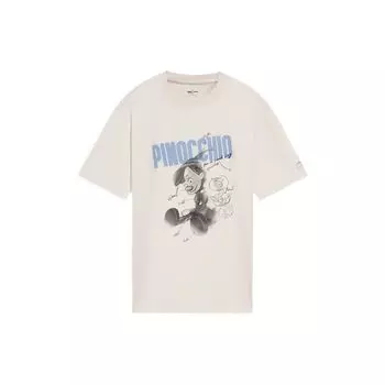 Футболка Li Ning X Disney Pinocchio Series, спортивная, стильная, с принтом в виде букв, с круглым вырезом, повседневная, с коротким рукавом, AHSS449-7 XXL