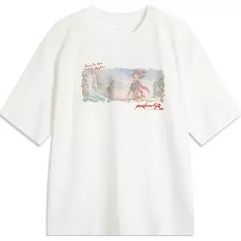 Футболка Li Ning X League Of Legends Collaboration Pool Party Series с принтом в виде букв, удобная, дышащая, свободная, с коротким рукавом AHSUA63-1 L