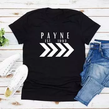 Футболка Liam Payne Tribute Футболка Rip Liam Payne в память о Лиаме Пейне Футболка Женская футболка с графическим принтом Повседневная женская одежда с круглым вырезом S чёрный