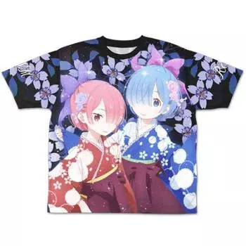 Футболка Life in Another Rem Ram Full Graphic XL ReZERO -Starting World- и двусторонняя