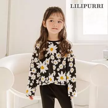 Футболка Lilypuri Daisy Crop, черная Black/130