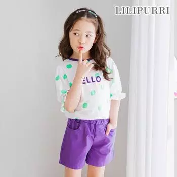 Футболка Lilypuri Hello DoT зеленая Green/120