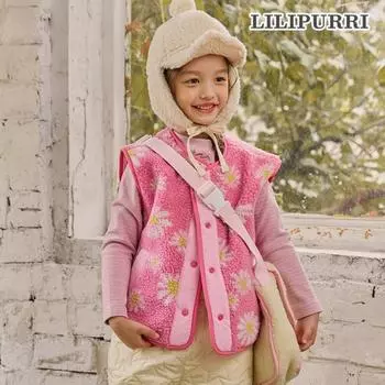 Футболка Lilyput Cotton Candy Mock WaterTleneck с принтом розового цвета Pink/150