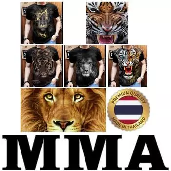 Футболка Lin Tiger Muay Thai для кикбоксинга с 3D-принтом, винтажная тренировочная, защита от ультрафиолета, быстросохнущая, для мужчин и женщин, унисекс, с коротким рукавом, с круглым вырезом, смешанные боевые искусства MMA M