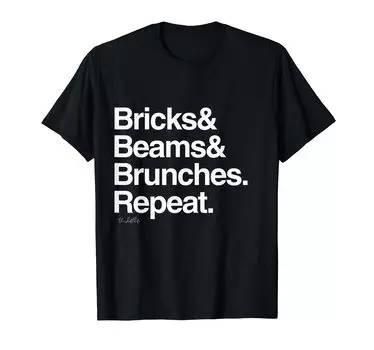 Футболка Loft Life Bricks Beam Brunch Repeat чёрный