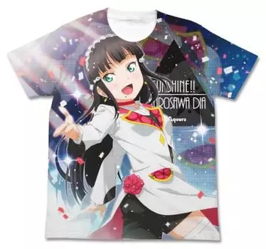Футболка Love Live Sunshine Dia Kurosawa с полной графикой, версия MIRAI TICKET. Белый размер S