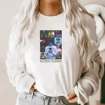 Футболка Matthew Sturniolo Eras Tour Футболка Matthew Sturniolo Футболка Sturniolo Triplets Смешная футболка Женская летняя модная повседневная футболка S