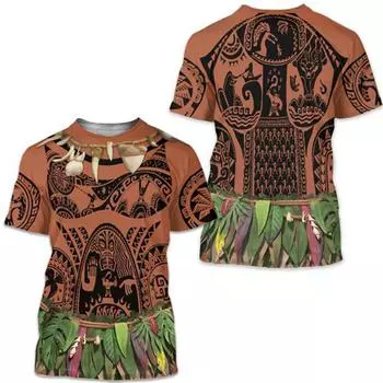 Футболка Maui Moana Summer с 3D-принтом, детские повседневные футболки с коротким рукавом для мальчиков и девочек 110