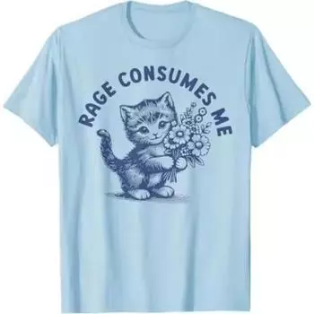 Футболка Me Cat Flower Cute Kitty Cat Meme с юмором, забавный графический наряд с котенком, блузки с коротким рукавом, новинка, футболка S