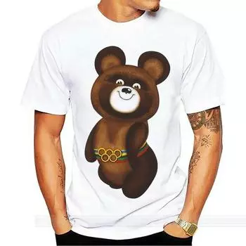 Футболка медведь ссср женская унисекс футболка топы женские унисекс топы футболки дропшиппинг 4XL чёрный