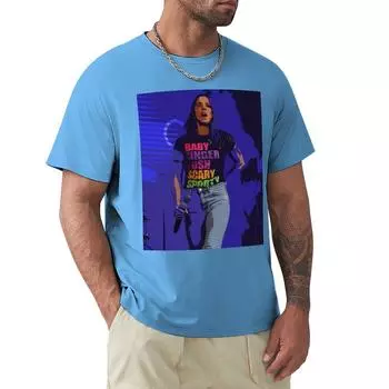 Футболка Melanie C Большие размеры для мальчиков Белые рубашки с рисунком Уличная одежда для мужчин S средний синий