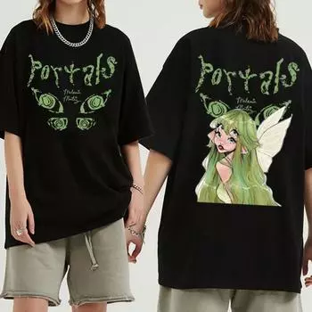 Футболка Melanie Martinez Portals Tour 2023 с круглым вырезом, музыкальная футболка с короткими рукавами, летняя футболка с короткими рукавами, уличная одежда, Harajuku M