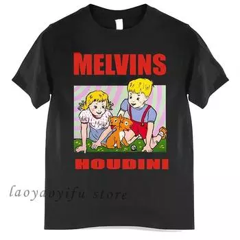 Футболка Melvins Houdini Sludge Metal Stoner Rock Retro с забавной графикой Футболки Мужская одежда Рубашки для женщин Ropa Hombre Camisetas S