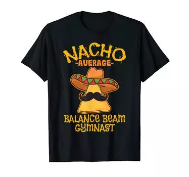 Футболка мексиканского гимнаста-балансира Nacho Average Cinco De Mayo чёрный