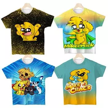 Футболка Mikecrack Compadretes для детей, летняя футболка с рисунком из мультфильма, модная футболка с коротким рукавом для мальчиков, популярная детская одежда, футболки 100 белый