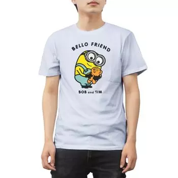 Футболка Minions BELLO FRIEND Bob Tim Print Goods Character [Fine Plus] фиолетовый