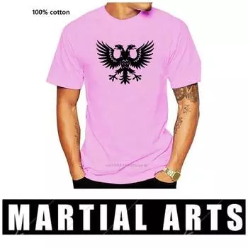Футболка MMA UFC Kick Boxing Muay Thai с графическим орлом в стиле ретро, винтажная албанская эмблема, албанский 3D-принт, для мужчин и женщин, унисекс, с коротким рукавом, с круглым вырезом XS