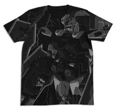 Футболка Mobile Suit Gundam Thunderbolt Full Armor Gundam All Print Black M Size чёрный