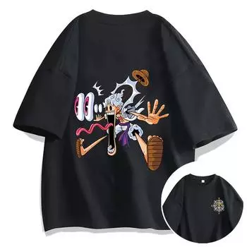 Футболка Monkey Luffy Gear 5 Футболка с принтом для отдыха, спорта и улицы, мужская и женская футболка S