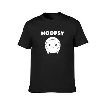 Футболка Moopsy Printed Casual для женщин на каждый день, унисекс, дышащий топ с короткими рукавами для лета, с круглым вырезом 4XL чёрный