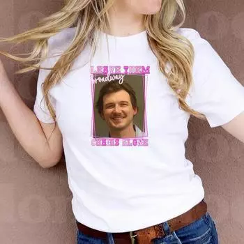 Футболка Morgan Wallen Leave Them Broadway Chairs Alone-shirt wallen мерч Broadway Chairs Alone morgan mugshot Harajuku принт Tee S