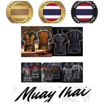 Футболка Muay Thai Kick Boxing 3D Print Knight Vintage Retro Quick Dry для мужчин и женщин унисекс с коротким рукавом и круглым вырезом MMA Mix Martial Art XS