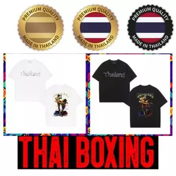 Футболка Muay Thai Kick Boxing 3D Print Black White Men Women Unisex Short Sleeve Round Neck MMA Mix Martial Art Streetwear Casual S