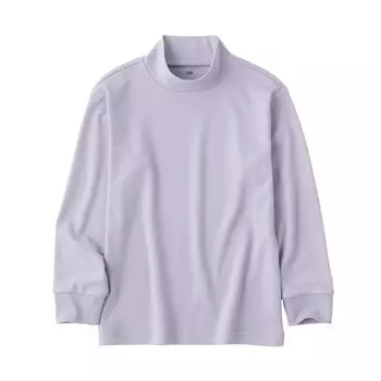 Футболка MUJI Kids Brushed Smooth Knit High Neck Long Sleeve Футболка унисекс для детей CB1KHA4A Lavender Kids 140