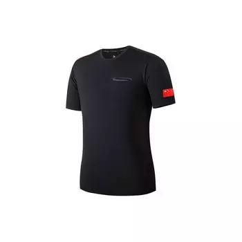 Футболка мужская Anta Casual Sports с принтом национального флага, прямая, черная 152120110-2 M