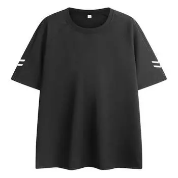 Футболка мужская, большая летняя футболка из ледяного шелка, спортивная с короткими рукавами, быстросохнущая дышащая эластичная футболка из ледяного шелка, топ 8XL