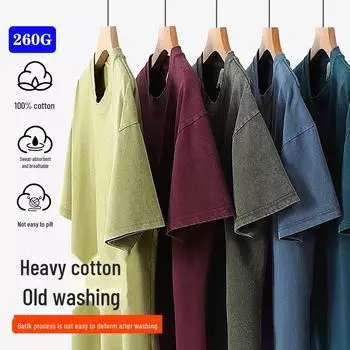 Футболка мужская из плотного хлопка плотностью 260 г, в стиле ретро, с рисунком снежинок, свободного кроя, с короткими рукавами Small