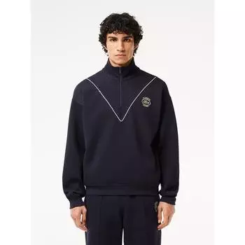 Футболка мужская LACOSTE Badge Match с шевронным кантом и высоким воротом, застегивающаяся на молнию до середины голени SH7386 54G HDE Q2NSH7386 54GHDE 003