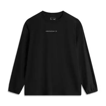 Футболка мужская Li Ning CF Series с круглым вырезом, свободная, быстросохнущая, с длинным рукавом, черная ATLU155-3 S