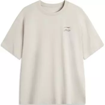 Футболка мужская Li Ning Cool Tea Loose Moisture Wicking с круглым вырезом и коротким рукавом, цвет Dawn-Gray AHSU709-10 S
