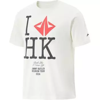 Футболка мужская Li Ning Jimmy Butler China Tour с круглым вырезом, удобная, повседневная, свободная, с коротким рукавом, с принтом, цвет белый AHSUG11-2 M