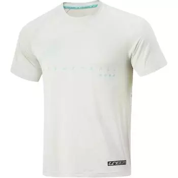 Футболка мужская профессиональная баскетбольная Li Ning CBA Series, однотонная, с круглым вырезом, удобная, дышащая, с коротким рукавом, светло-серая ATSU405-3 M