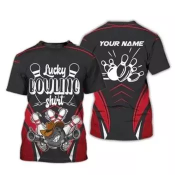 Футболка мужская развлекательная с принтом в виде боулинга, серия игр в боулинг, повседневная футболка, топ S