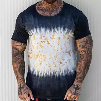 Футболка мужская с 3D-принтом, круглым вырезом и короткими рукавами, художественная лаковая рубашка с короткими рукавами S зелёный