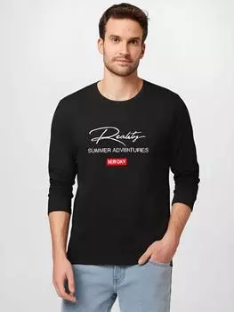 Футболка мужская с длинным рукавом из чистого хлопка с круглым вырезом, с различными узорами, размер плюс, S-5XL S