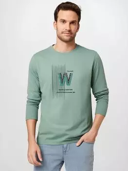 Футболка мужская с длинным рукавом с узором W S-5XL из чистого хлопка, повседневные пуловеры большого размера S